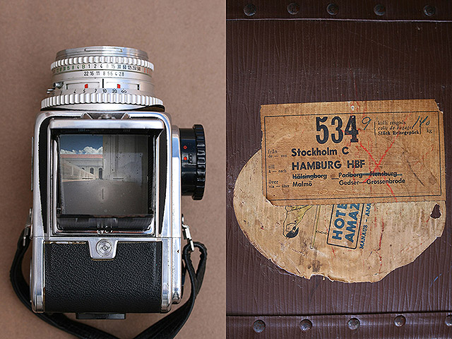 Rolf Blomberg´s Hasselblad camera and case. Blomberg Fond, Rolf Blomberg Sobfund.